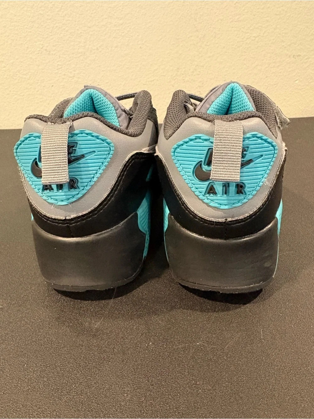Nike Air Max 90 Easyon Black Grey Teal IH1417-027 Youth Size 2.5Y Fast Shipping